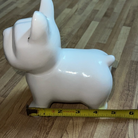 White Boston Terrier Canvas Dog Figurine Tabletop Decor with Gold Accents BNWT - Picture 7 of 9